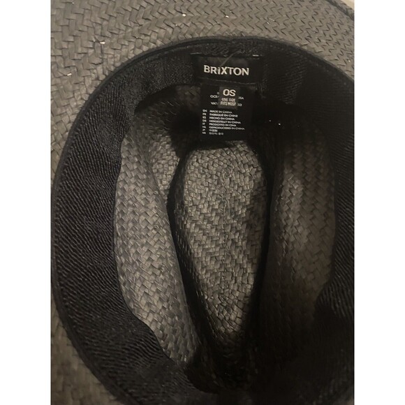 Brixton Black Straw Hat One Size - Picture 5 of 5